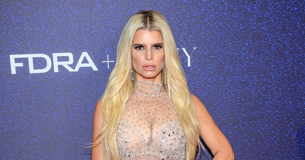 Jessica Simpson Sparkles in Completely Sheer Dress at 2023 FN Awards