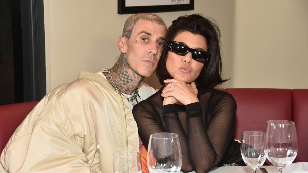 Travis Barker and Kourtney Kardashian Attend the Ribbon Cutting Ceremony at the Newly Opened Crossroads Kitchen at The Commons at Calabasas