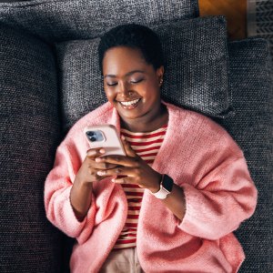 Woman texting