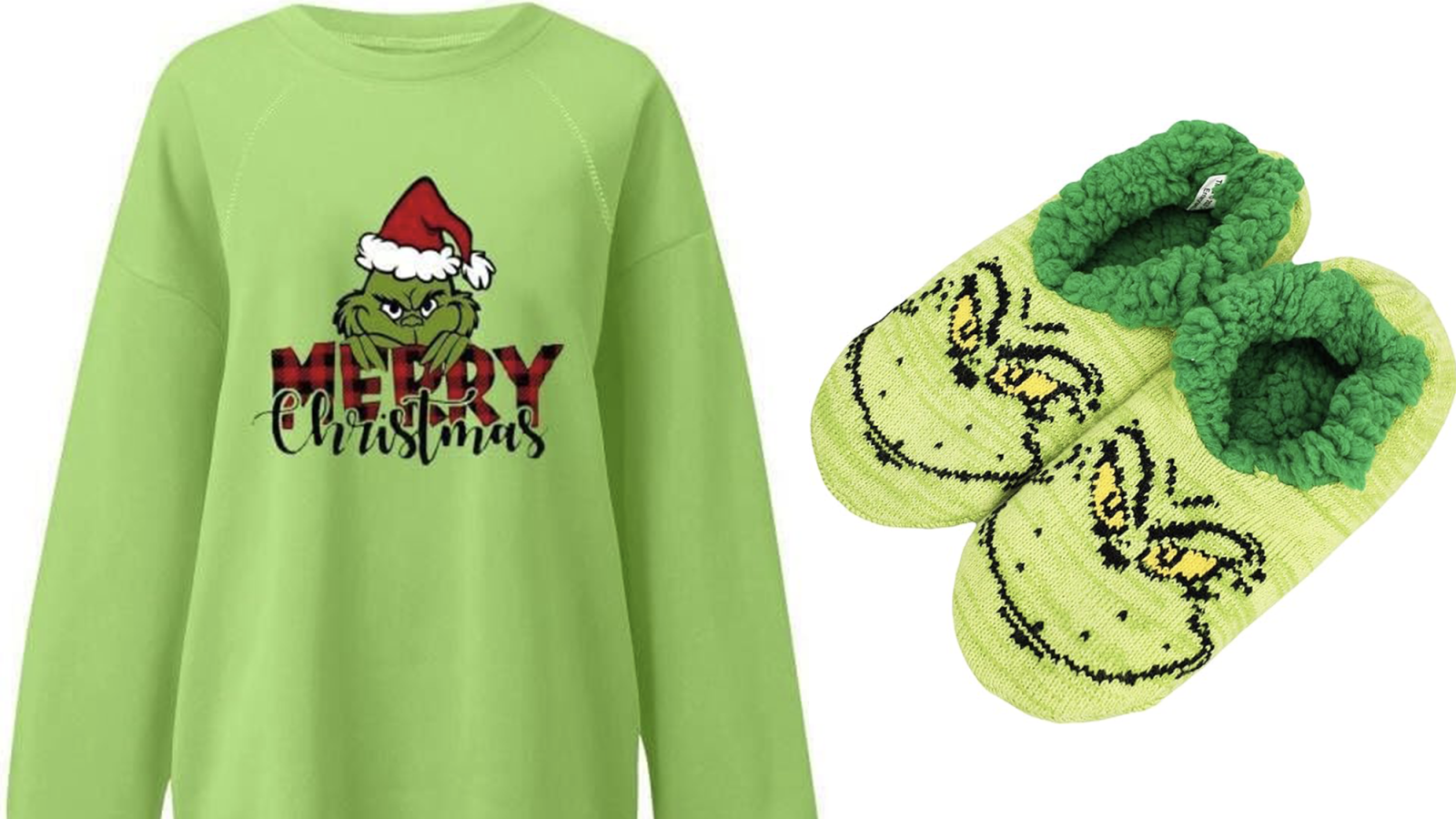 Dr. Seuss How The Grinch Stole Christmas Fuzzy Hoodie & Socks Set