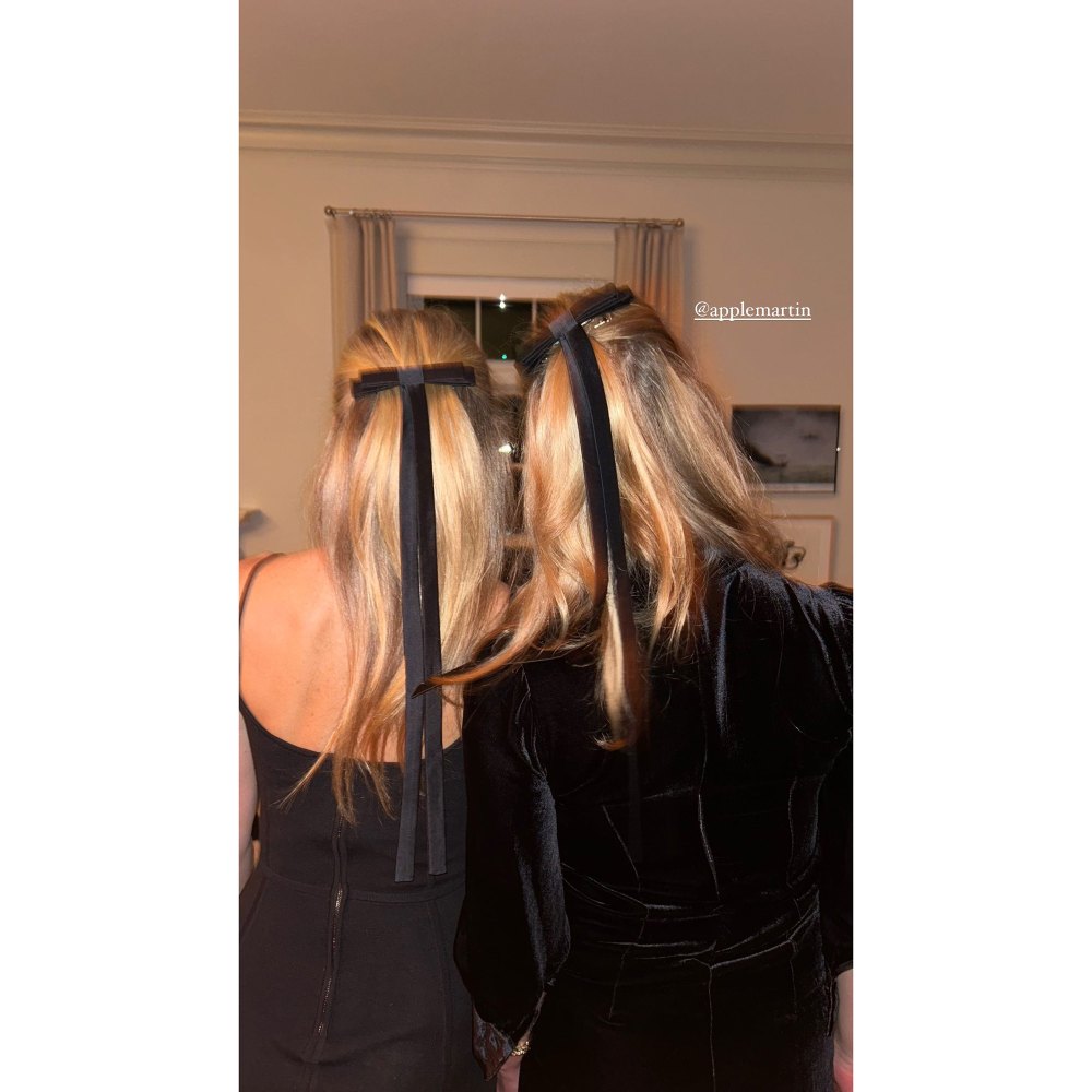 Gwyneth Paltrow and Apple Martin Wear Matching Velvet Bows on Thanksgiving