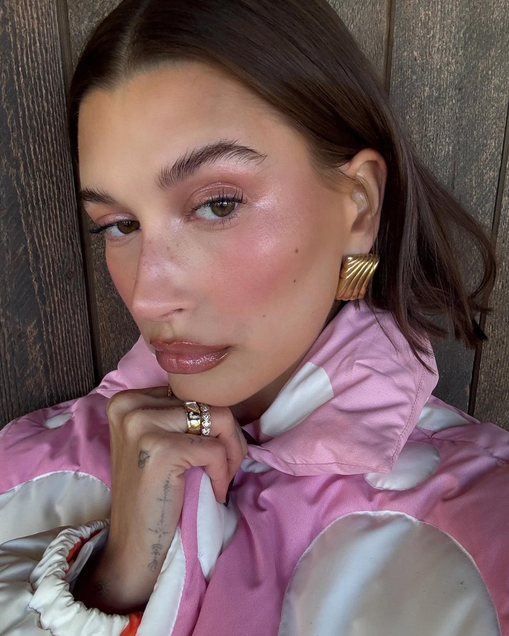 Hailey Bieber Is Giving Sugar Plum Fairy In Latest Holiday Makeup Tutorial