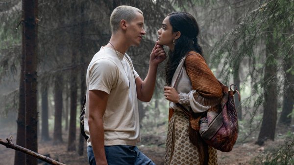 Rachel Zegler as Lucy Gray Baird and Tom Blyth as Coriolanus Snow in 'The Hunger Games: The Ballad of Songbirds and Snakes.'