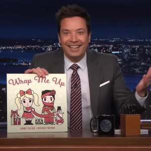 Jimmy Fallon Announces New Wrap Me Up Christmas Song With Meghan Trainor This Song Eats. 031