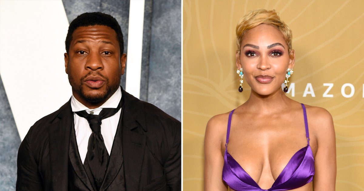 Jonathan Majors and Meagan Good make a biblical statement as they arrive at court