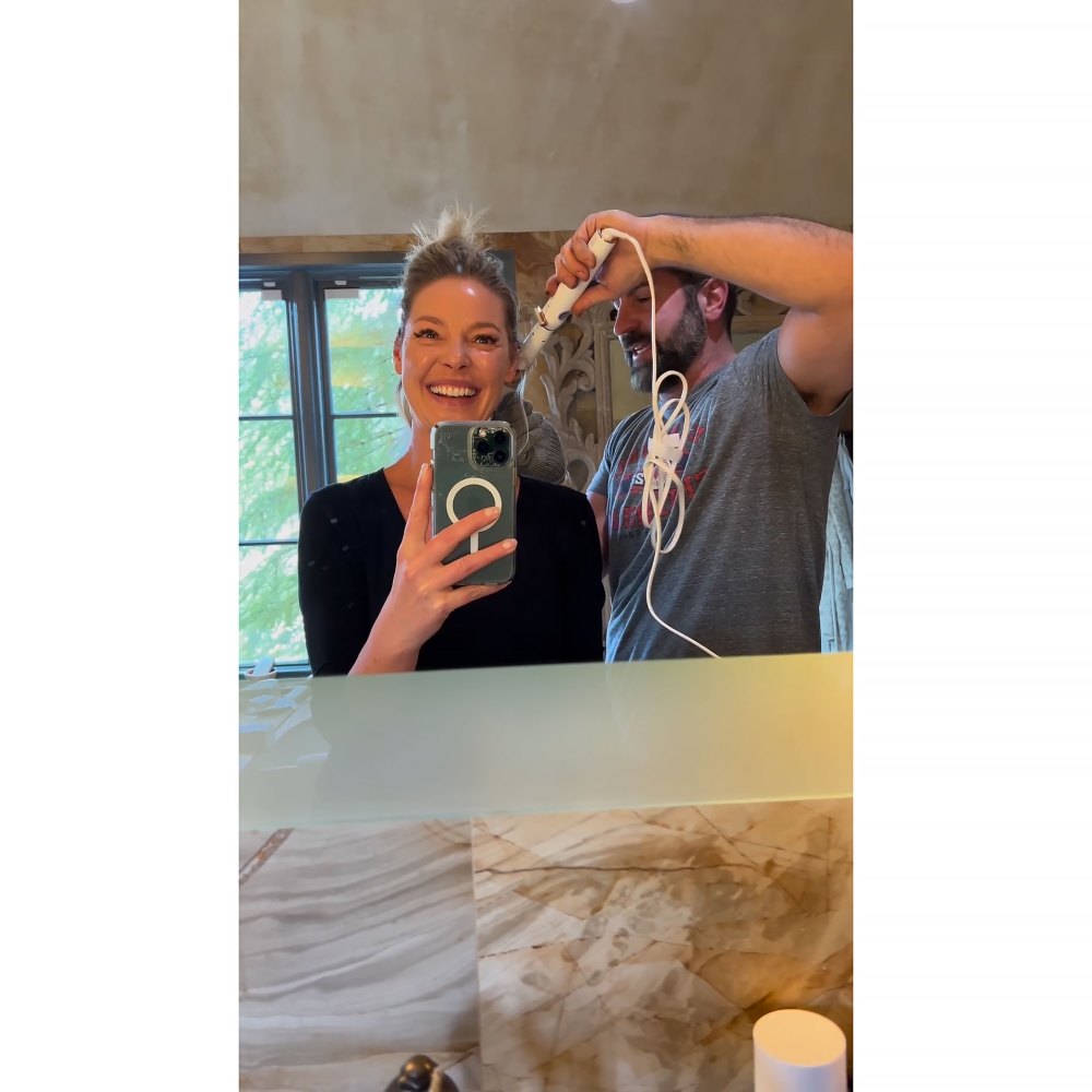 Katherine Heigl jokes that husband Josh Kelley is her trusted hairstylist on Instagram