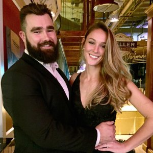 Kylie Kelce Throws Candy at 'Jackass' Jason Kelce While Prepping for Trick-or-Treaters