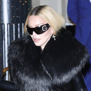 Madonna Steps Out in Fishnet Tights and Slouchy Boots in Milan After Celebration Tour Show