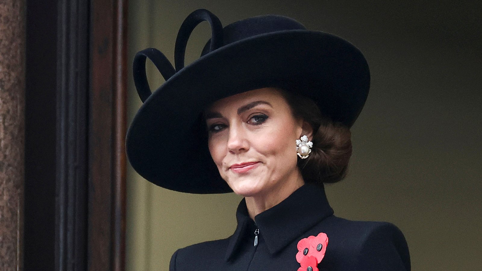 Princess Kate Repurposes Queen Elizabeth’s Diamond, Pearl Brooch as Earrings on Remembrance Sunday