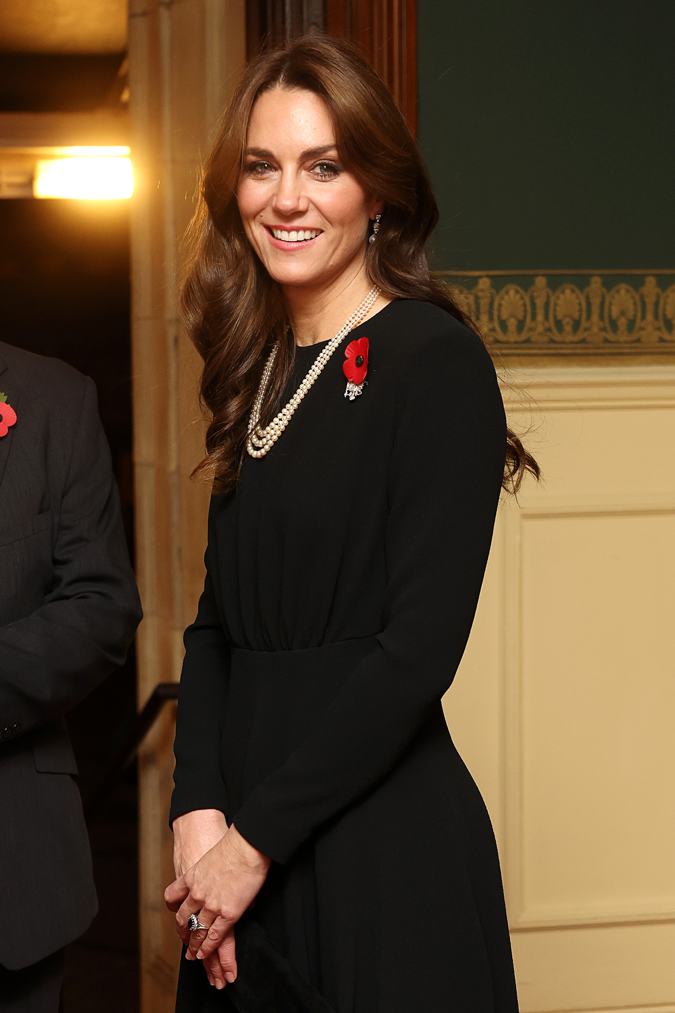 Kate Middleton Honors Queen Elizabeth on Remembrance Day With Pearls