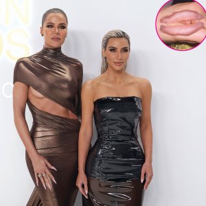 Promo Khloe Kardashian and Kim Kardashian Peel Off Prosthetic Lips of Bratz Doll Costume