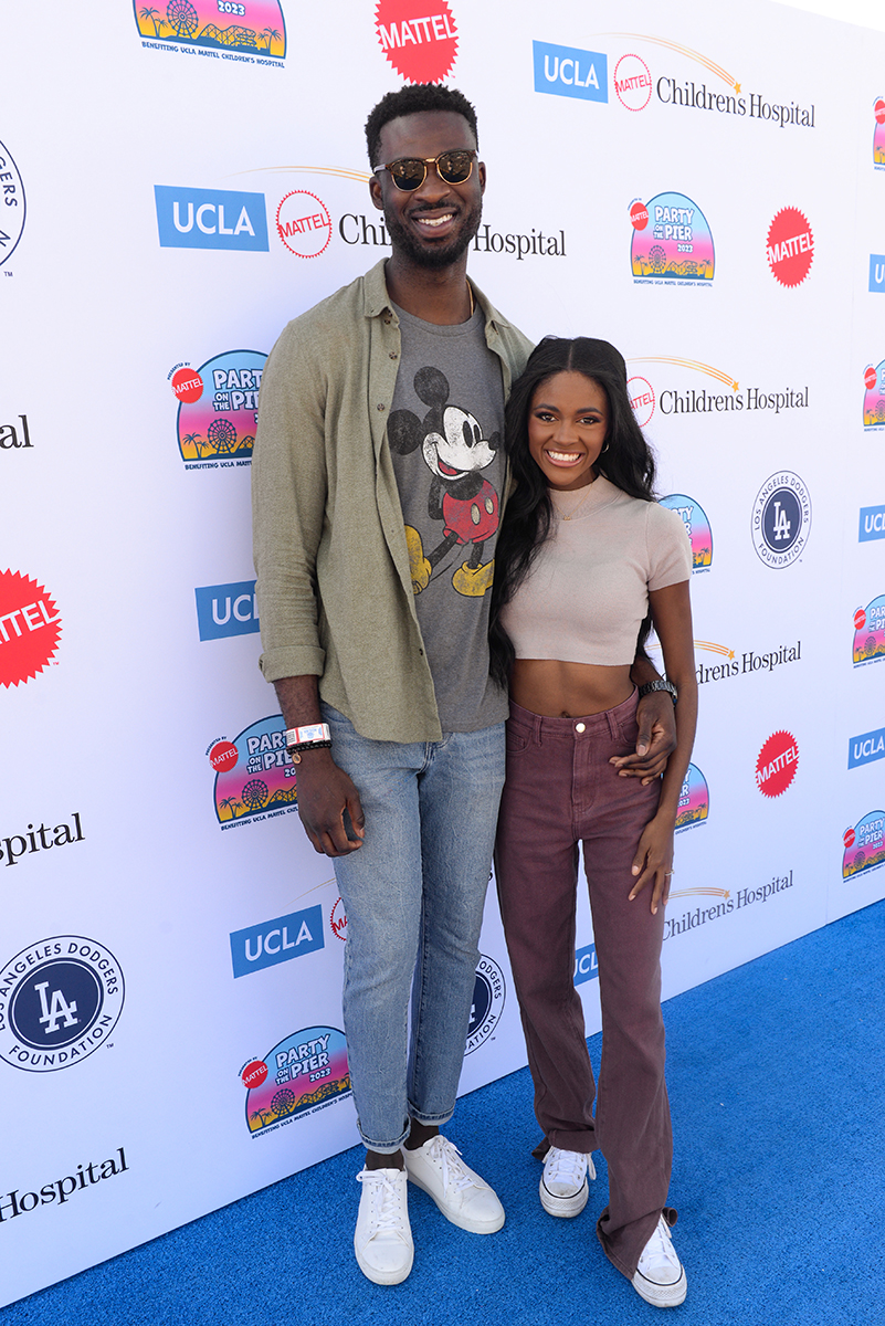 Charity Lawson and Dotun Olubeko at the 24th annual Party on the Pier in Santa Monica, CA on November 5, 2023.