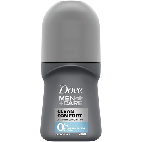 Dove Men + Care 0% Aluminum Roll On Deodorant Clean Comfort