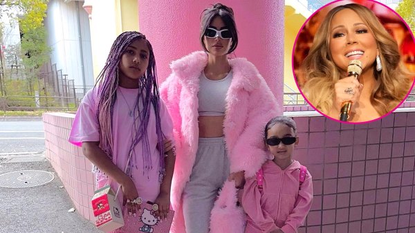Kim Kardashian and Daughters North and Chicago Get Into Holiday Spirit at Mariah Carey Concert