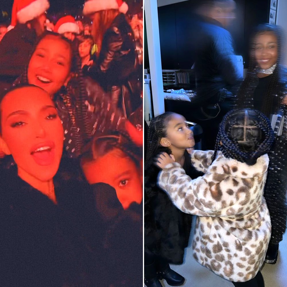 Kim Kardashian and Daughters North and Chicago Get Into Holiday Spirit at Mariah Carey Concert 