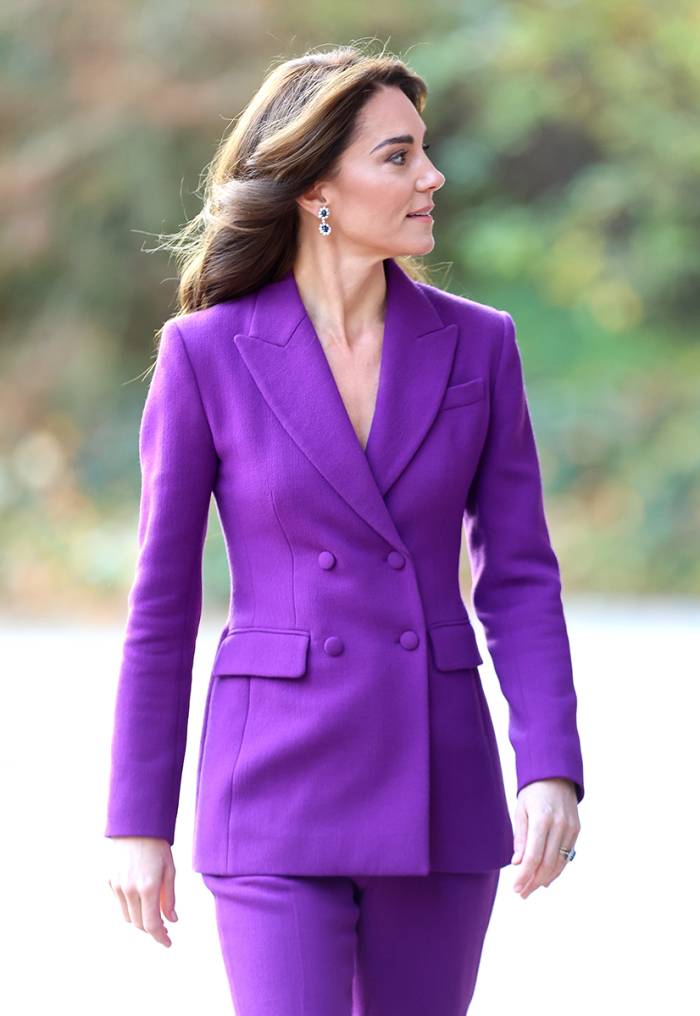 Kate Middleton Is Perfectly Polished in a Purple Suit | Us Weekly