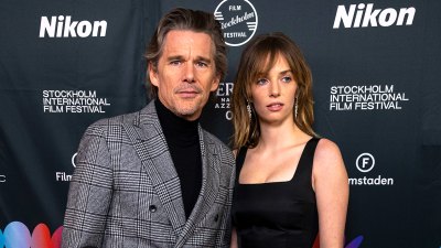 Ethan Hawke Poses With Daughter Maya at Stockholm Film Festival
