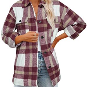 Best Shacket on Amazon: Dokotoo Womens Casual Plaid Button Down Long Sleeve