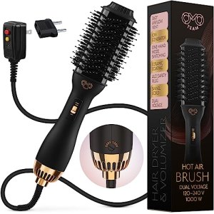 Best Hair Dryer Brush: OMOteam Professional Dual Voltage Blowout Hair Dryer Brush