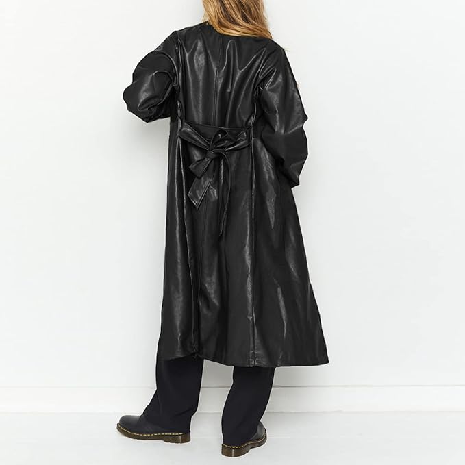 faux leather coat