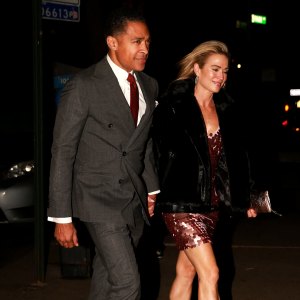 Amy Robach and T.J. Holmes Hold Hands as They Attend a Friend's Wedding
