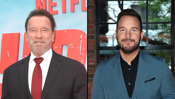 Arnold Schwarzenegger Matches With Son Patrick and Chris Pratt in Flannel Shirts and Sunglasses