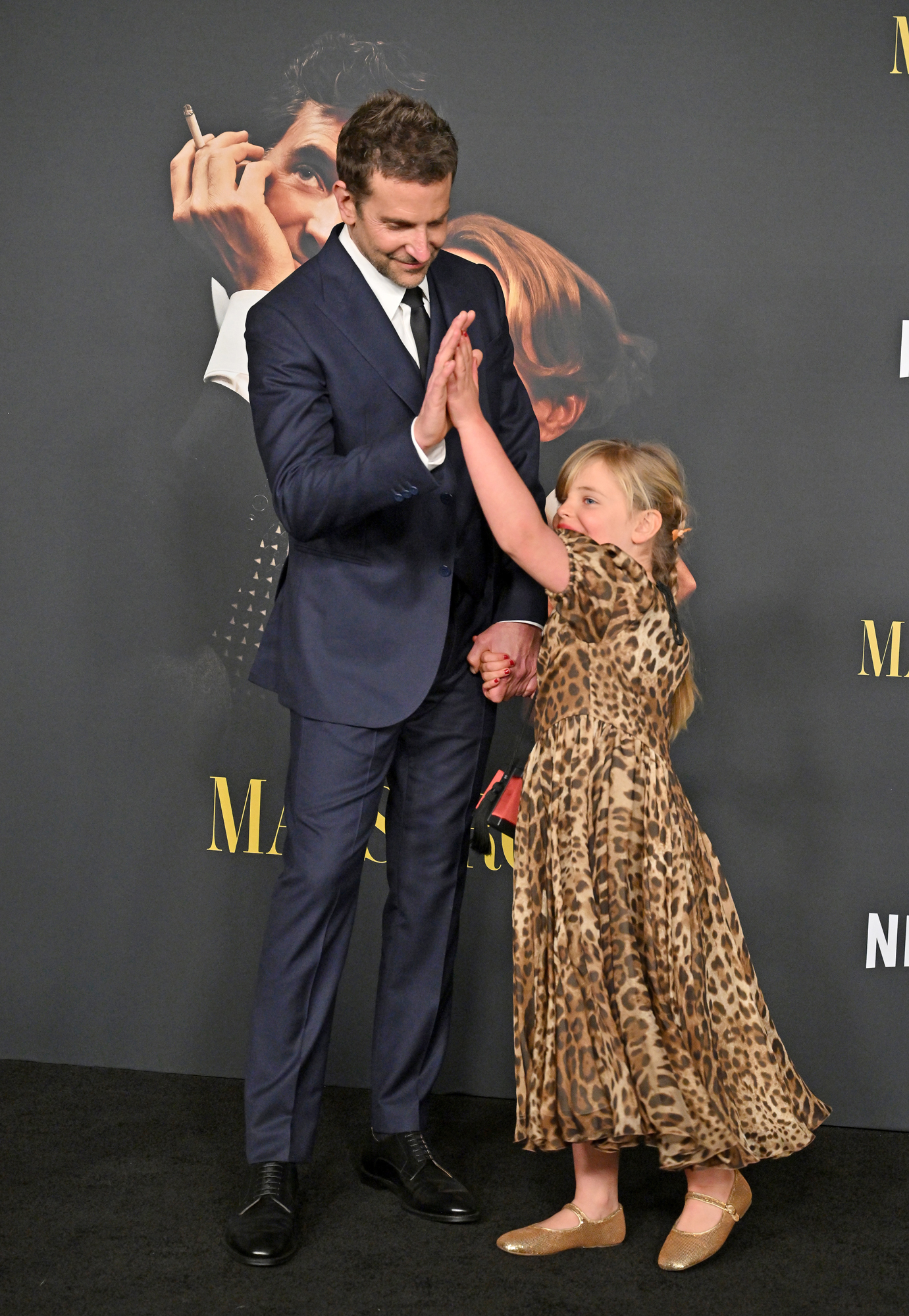 Bradley Cooper's Heartwarming Red Carpet Appearance With 6-Year-Old Daughter Lea at 'Maestro' Premiere