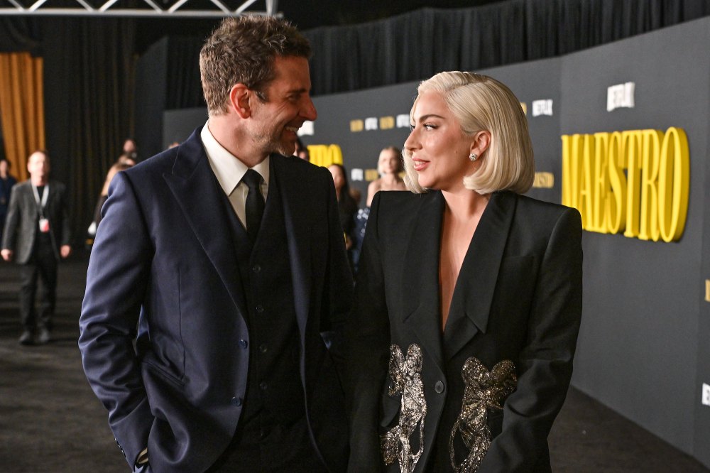 Bradley Cooper Has Sweet Reaction to Lady Gaga at Maestro Movie Premiere