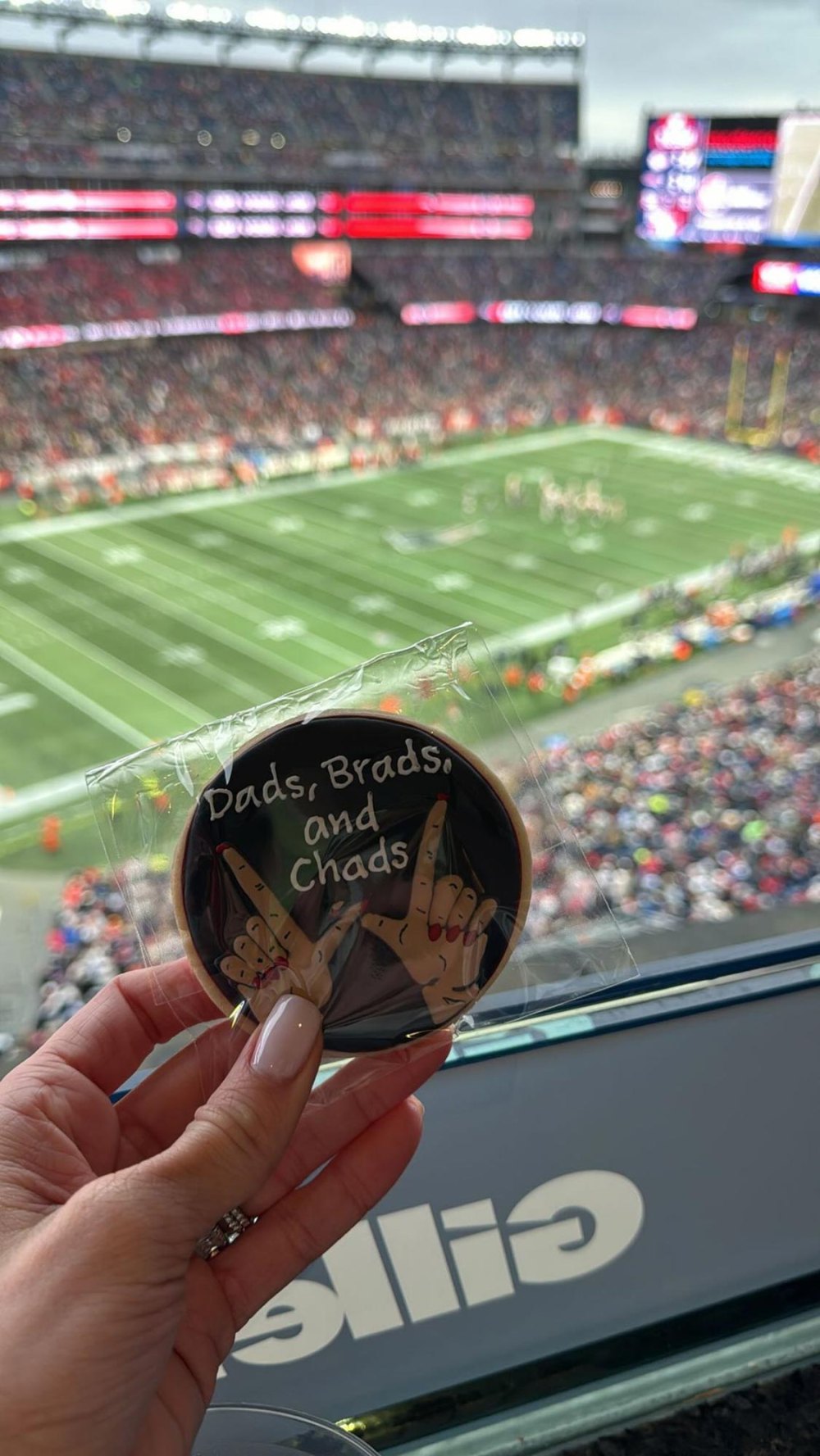 Brittany Mahomes Gifted Dads Brads and Chads Cookie While Attending Chiefs Game With Taylor Swift