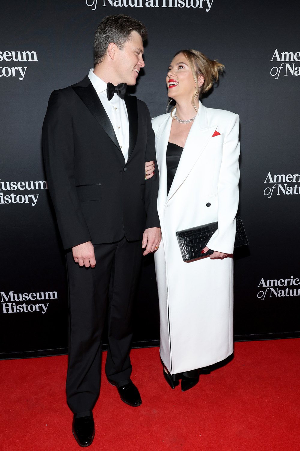 Colin Jost and Scarlett Johansson attend 2023 American Museum Of Natural History Gala