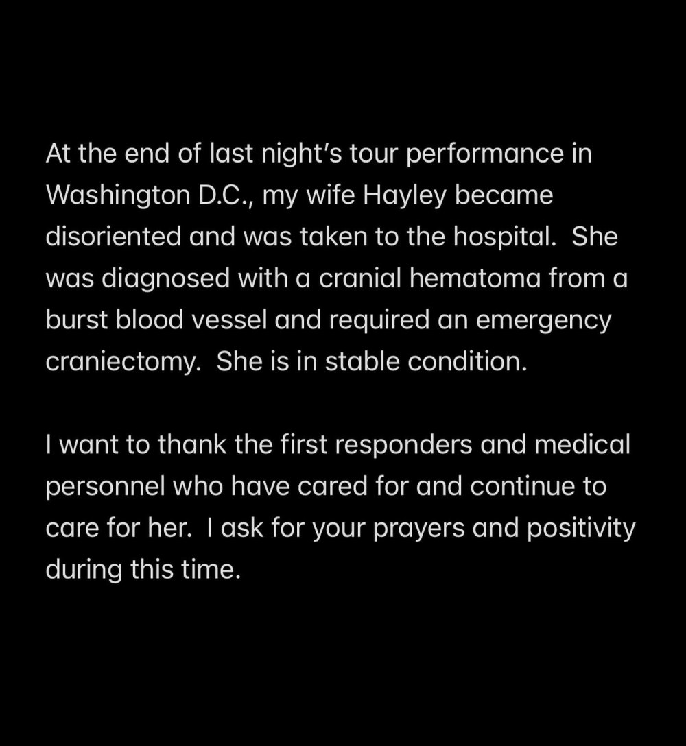 Derek Hough Reveals Wife Hayley Erbert Underwent Emergency Craniectomy After Hematoma