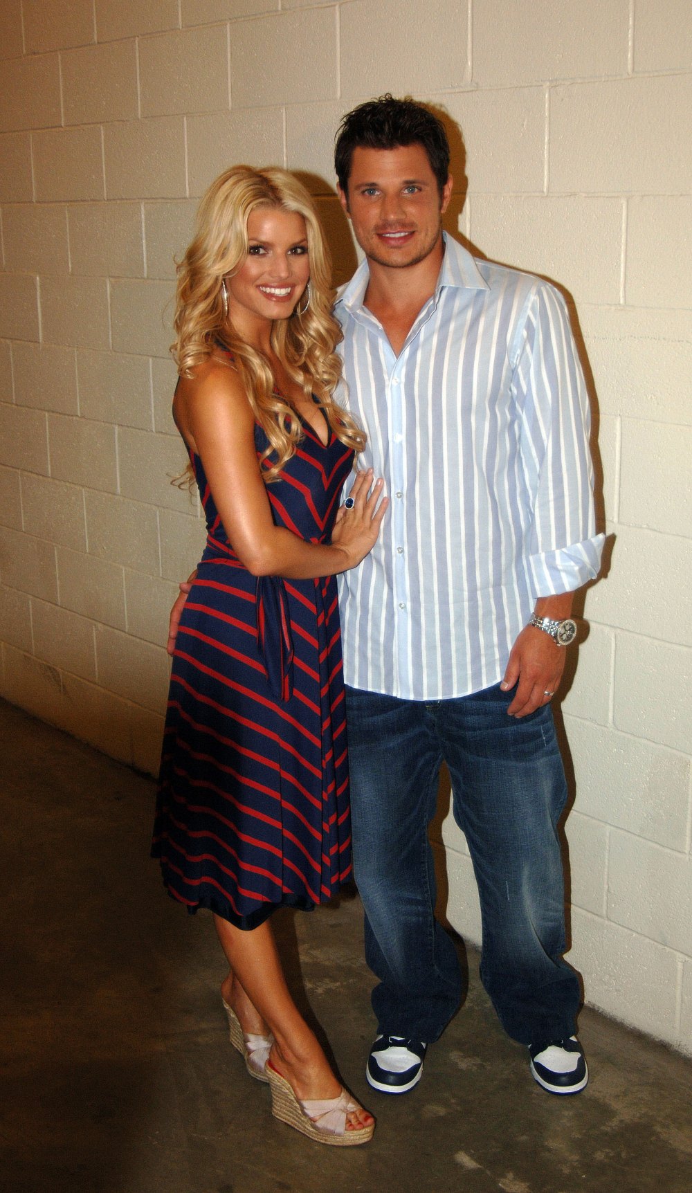 Jessica Simpson and Nick Lachey Pre-Game Performance at FedEx Field
