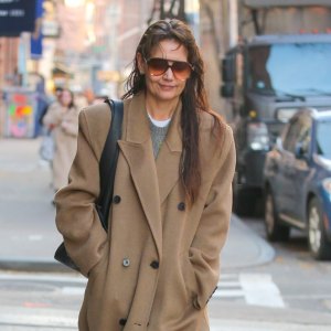 Katie Holmes white western boots