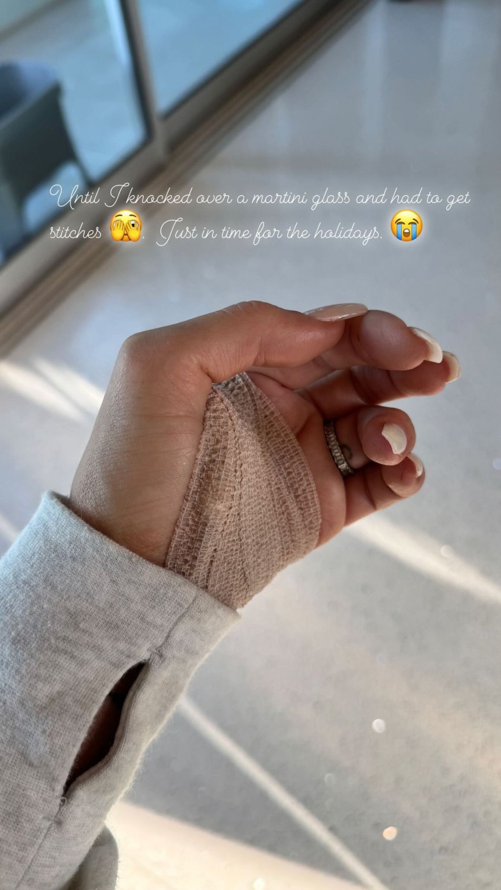 HGTV Christina Hall Gets Stitches After Slicing Hand Open During Fun Night