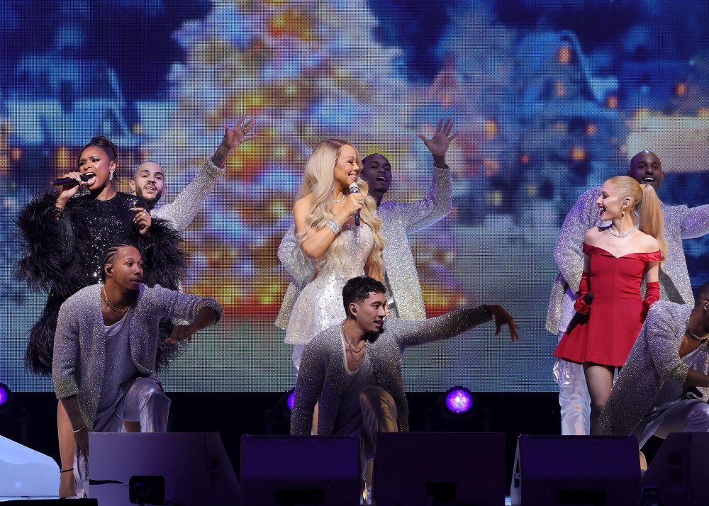 Jennifer Hudson Relives Surprise Reunion With Christmas Angels Mariah Carey and Ariana Grande