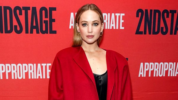 Jennifer Lawrence Dons a Festive Pop of Red to the Opening Night of Broadway’s ‘Appropriate’