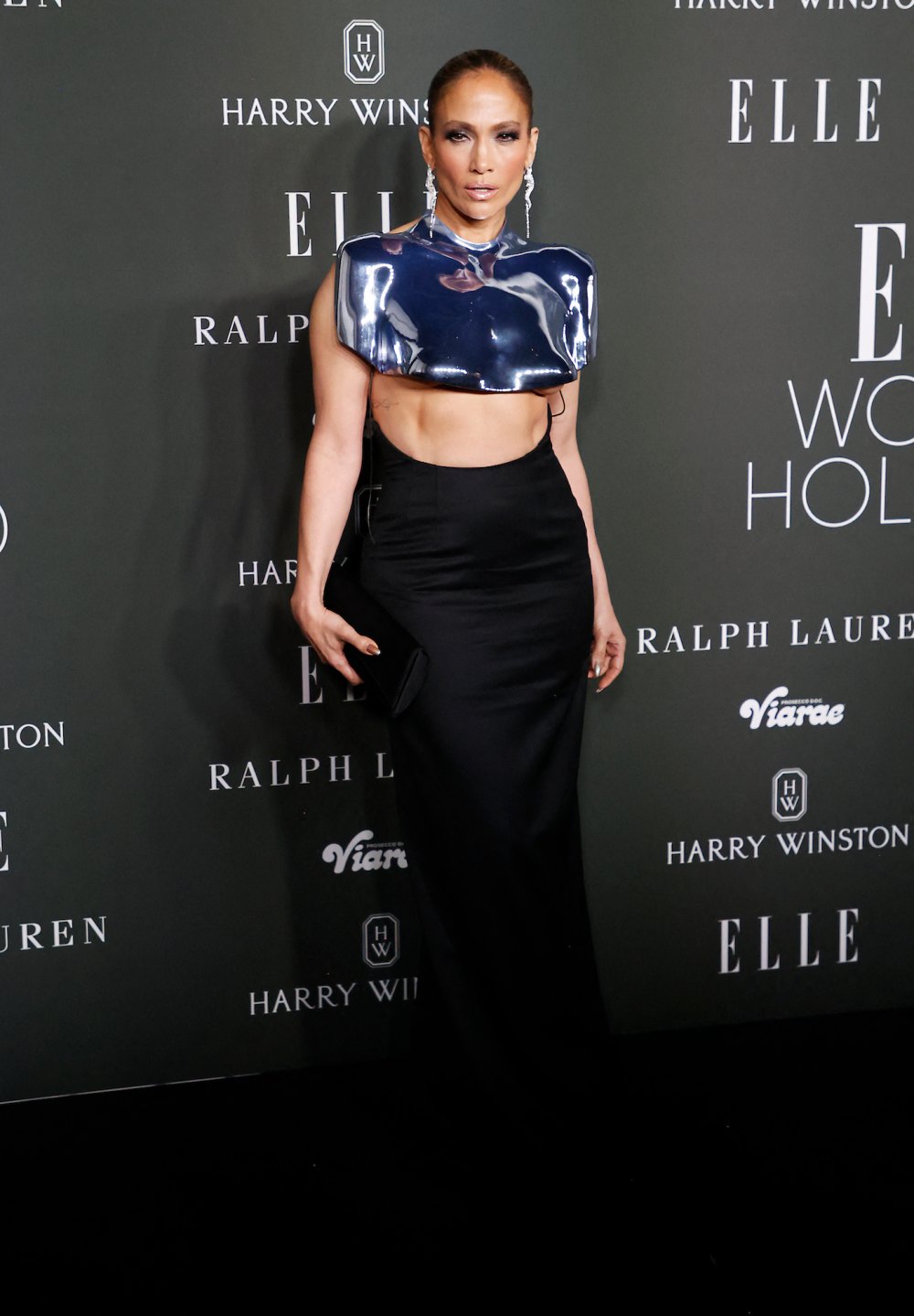 Jennifer Lopez Dares to Wear Skin-Baring Breastplate at Elle Women in Hollywood Awards