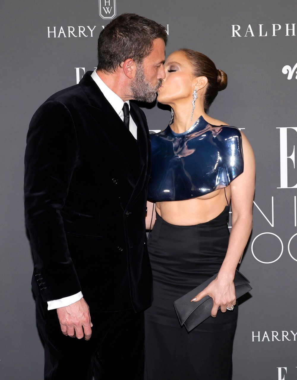 Jennifer Lopez Wears Avant-Garde Breastplate to Elle Women in Hollywood Awards With Ben Affleck