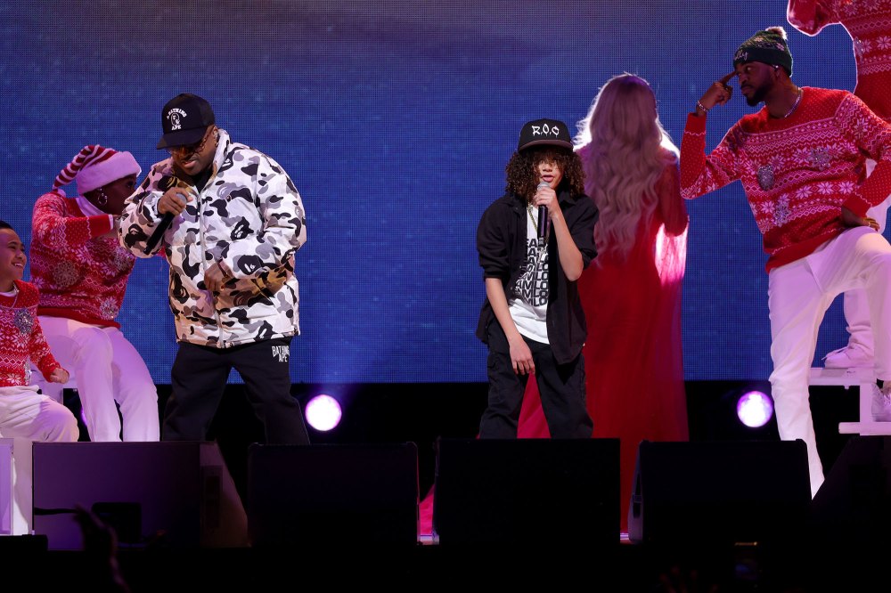 Jermaine Dupri and Moroccan perform at Mariah Carey's concert