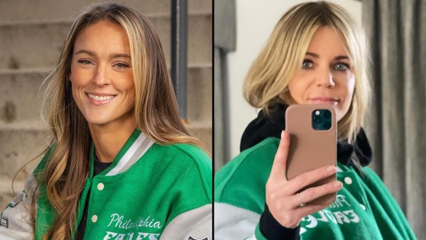 Kylie Kelce Reacts to Kaitlin Olsen Outbidding Husband Rob McElhenney on Her Signed Eagles Jacket 133