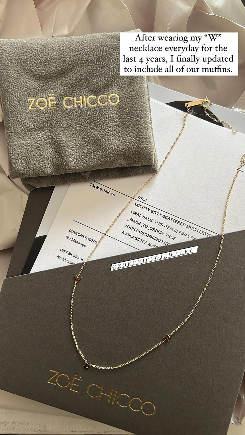 Kylie Kelce renews her favorite necklace with her daughters' initials, Our Muffins 883
