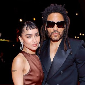 Lenny Kravitz and Zoe Kravitz at Academy Museum Gala