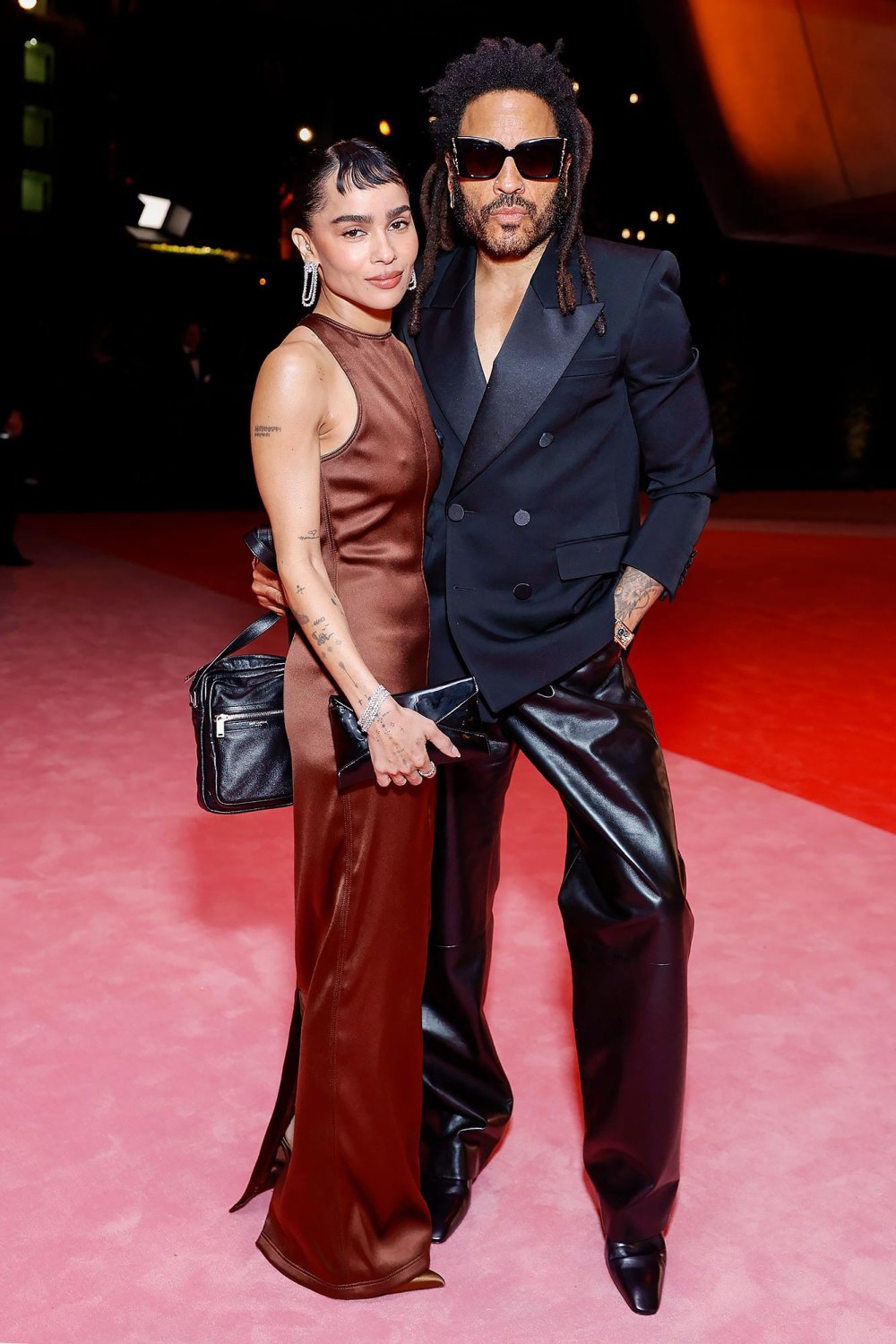 Lenny Kravitz and Zoe Kravitz at Academy Museum Gala