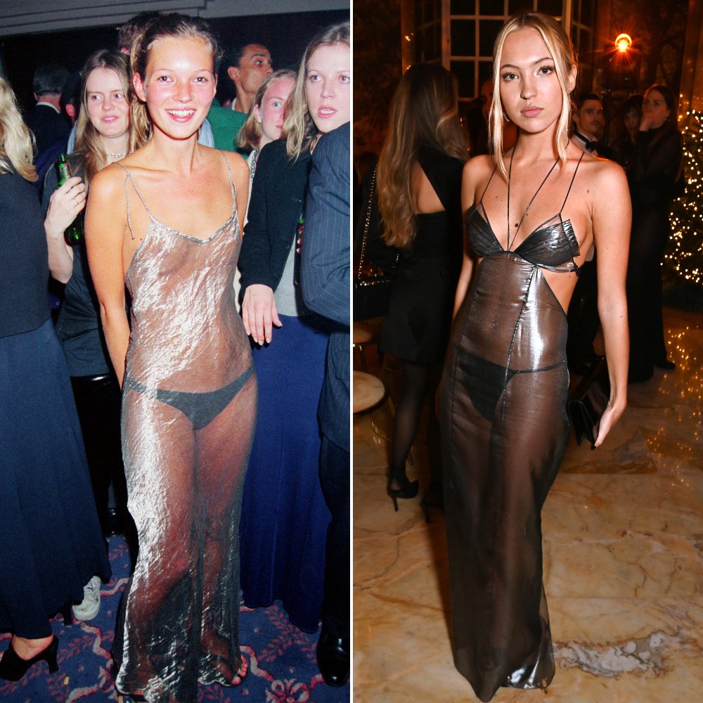 Lila Moss Pays Homage to Mom Kate Moss With Sheer Slip Dress at the Fashion Awards in London