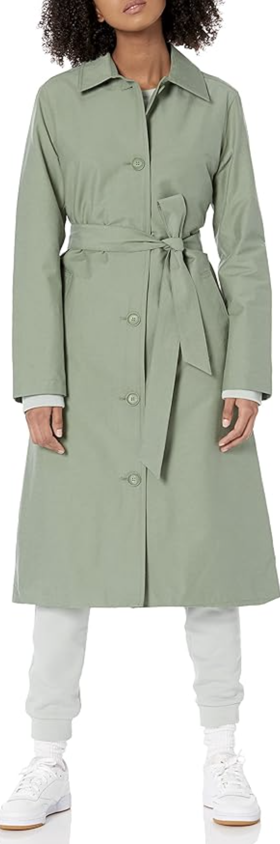 Amazon Essentials Women's Relaxed-Fit Water Repellant Trench Coat