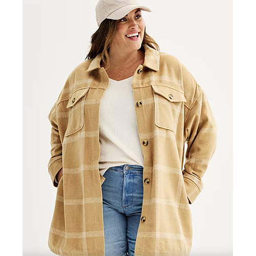 Women's Plus Size Sonoma Goods For Life Utility Shacket