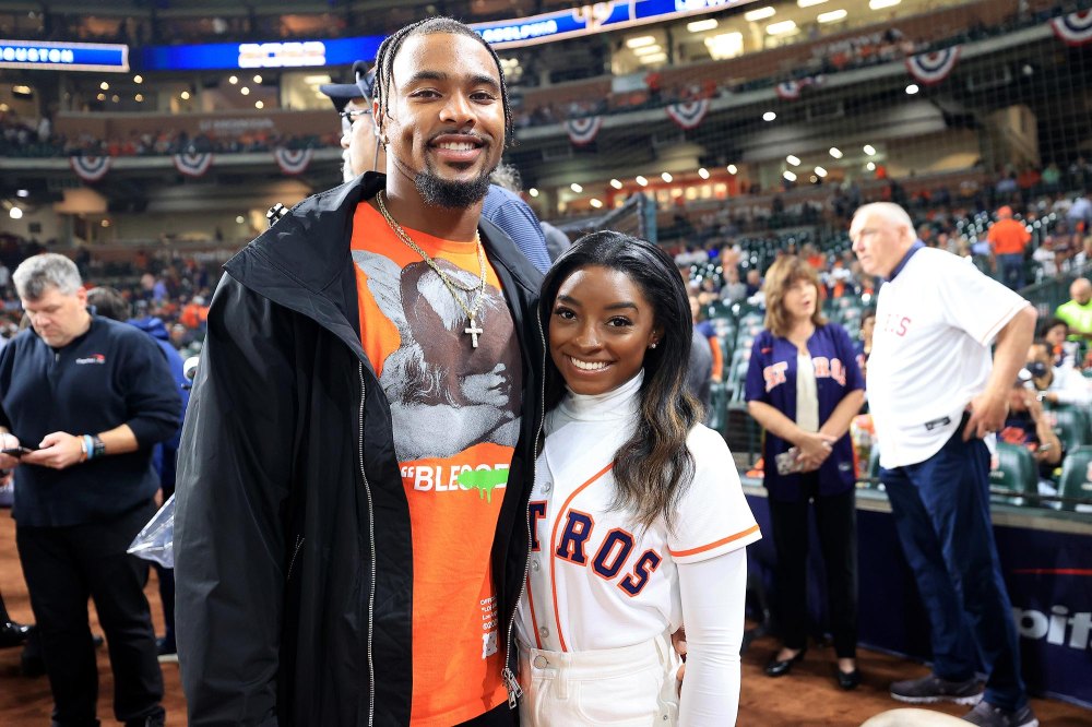 Simone Biles Says She and Husband Jonathan Owens Argue About Who Is the Better Athlete