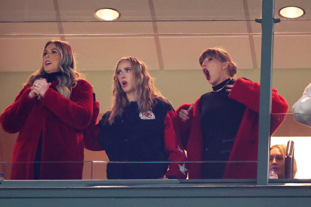 Taylor Swift Red Teddy Coat She Wore to the Chief Game Is Officially Approved by Elmo 1