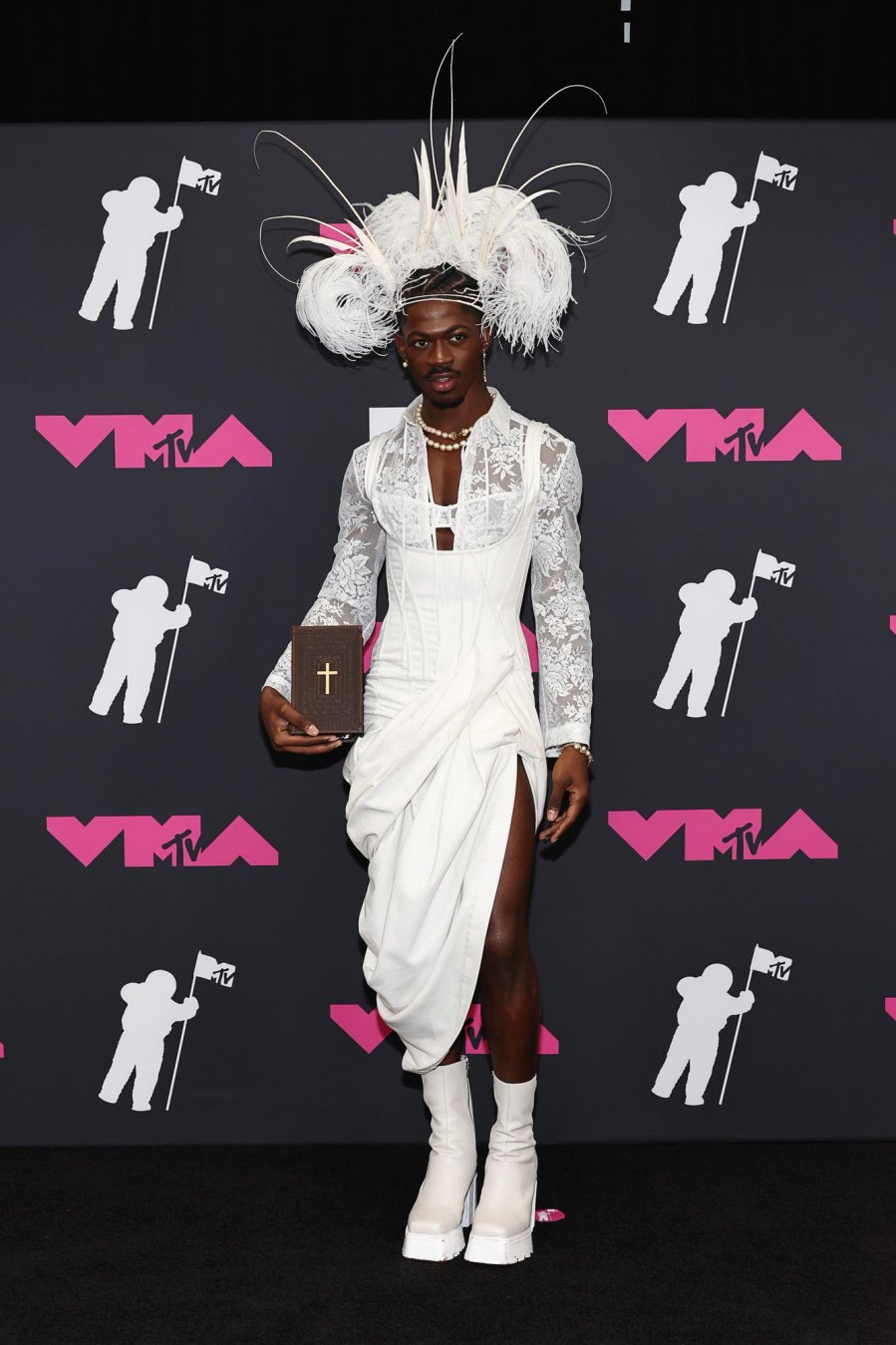The Fiercest Fashion Risk Takers of 2023 Rihanna Cardi B Harry Styles and More 102 Lil Nas X poses in the press room at the 2023 MTV Video Music Awards