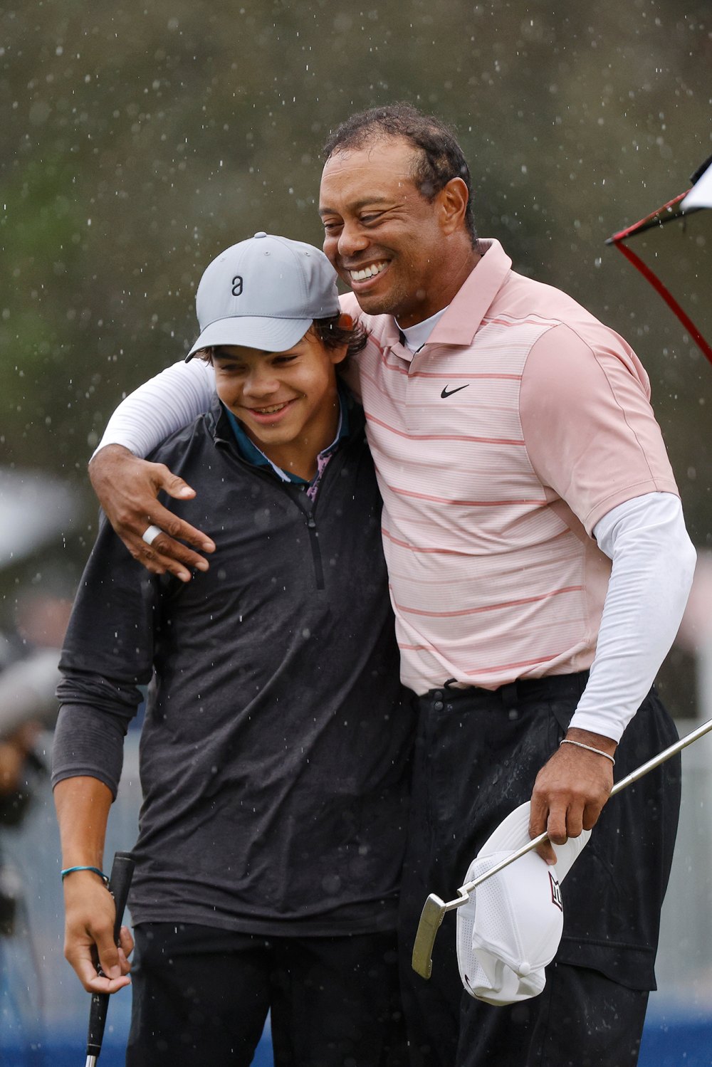 Tiger Woods joins his son Charlie and daughter Sam at the PNC Championship
